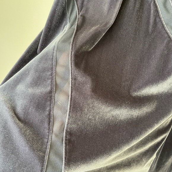 Silver free people velvet spaghetti strap slip dress with mesh cutouts - Picture 4 of 4